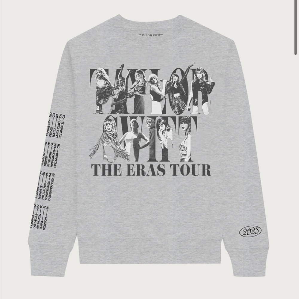Taylor Swift The Eras Tour Gray Crewneck 2XL